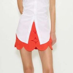 Simon Miller Beep beep skirt coral red NWT